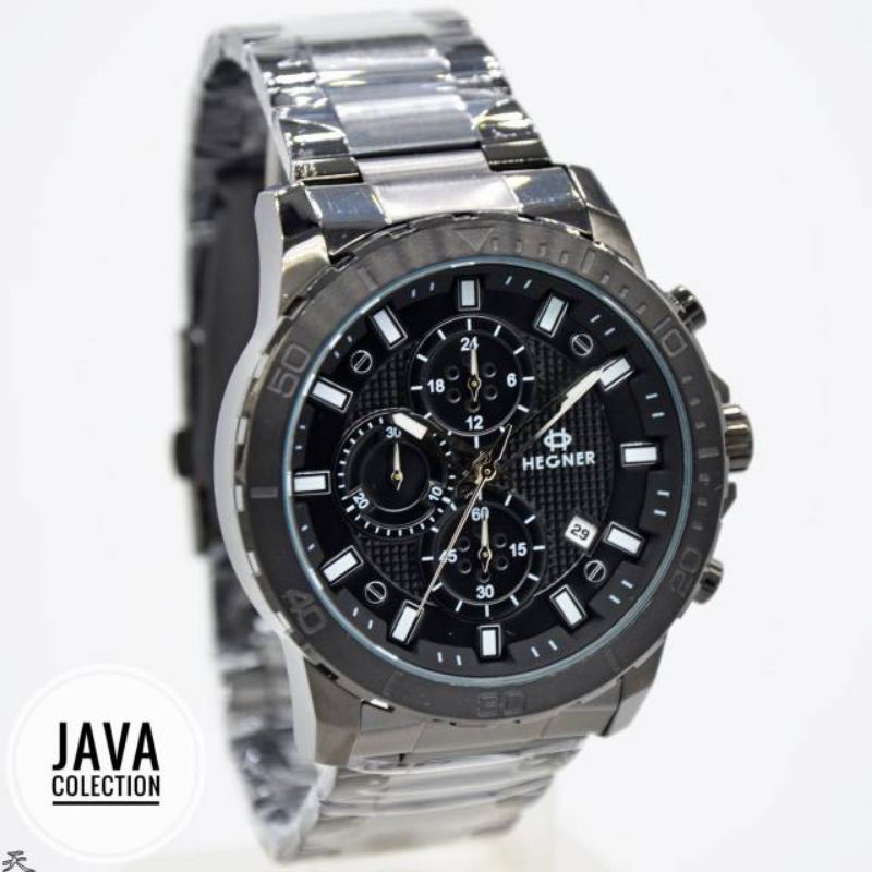 Jam Tangan Pria Original Hegner 5034-3 Black