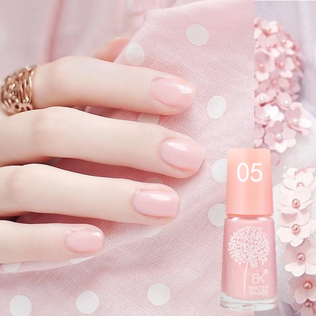 (05) Nude Pink BK Water Based Peel Off Nail Polish Kutek Halal