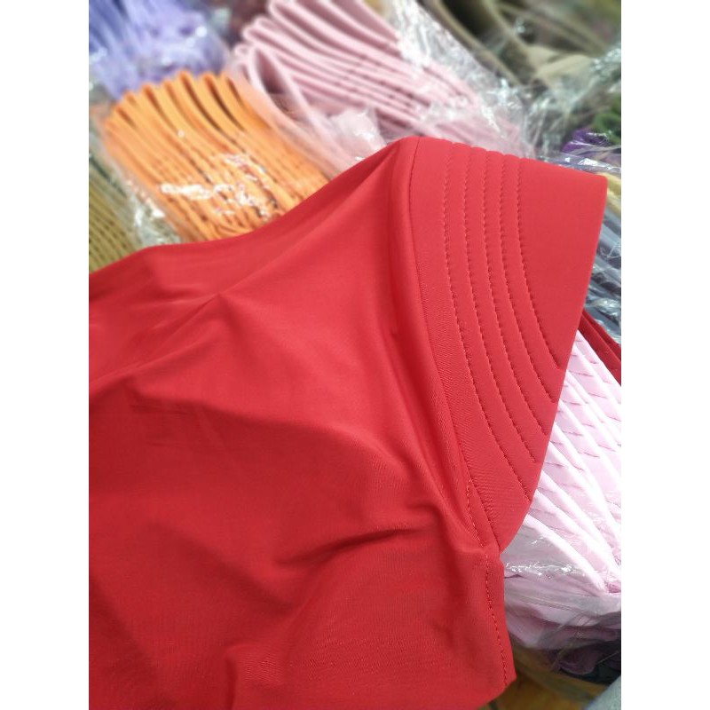 hijab sport/jilbabterbaru/bergo Instan/bergo harian polos-Merah