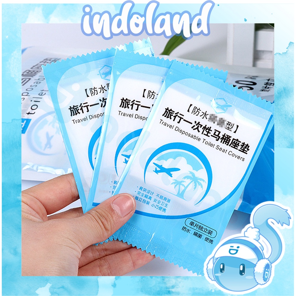 ☀ INDOLAND ☀ Travel Toilet Seat Cover Disposable Alas Duduk Kloset Toilet Plastik R701