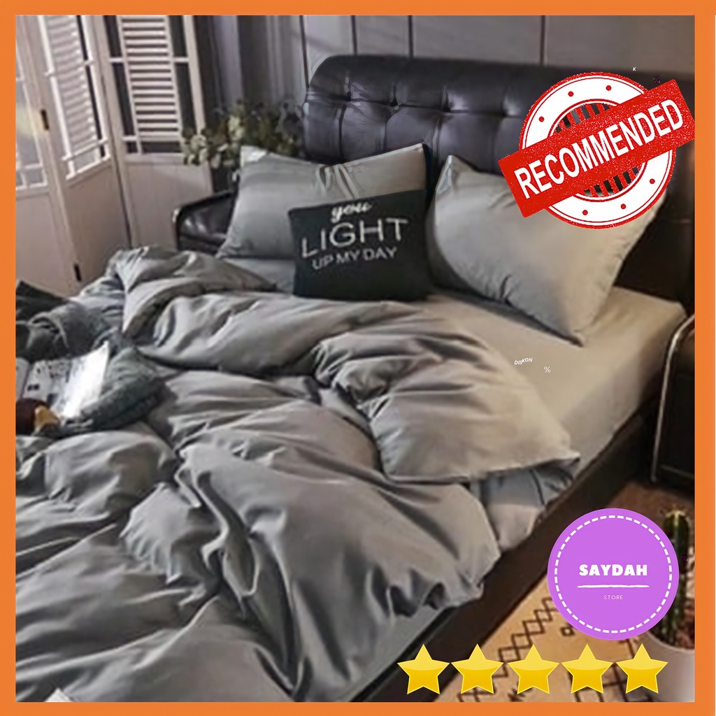 Sepray Polos 120x200 160x200 180x200 200x200 Homemade Seprei Katun Lokal Seprei Home Made Set Sarung