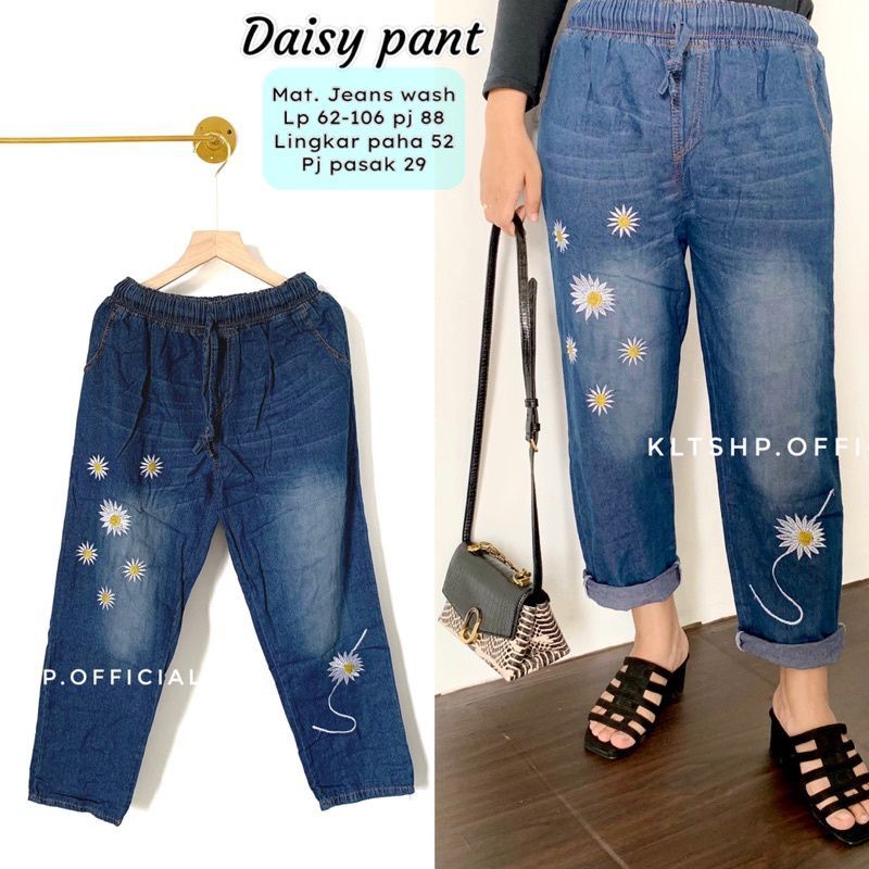 celana jeans wanita - diasy pants bordir