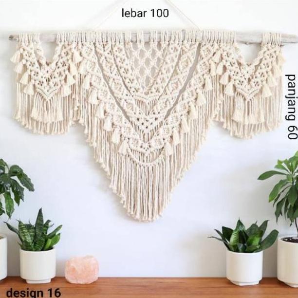 WALL DECOR HIASAN DINDING TALI MACRAME RAJUT UKURAN BESAR JUMBO GBVFD123