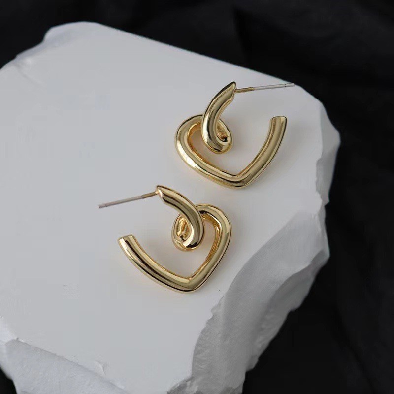 Anting Tusuk Sterling Silver 925 Model Hati Untuk Wanita