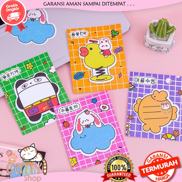 

Catty Sticky Note Animal Korea Lucu / Sticky Memo Animal Korea Serba Guba