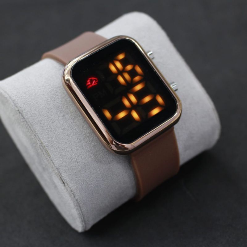 Jam tangan wanita LED Digital watch strap Rubber Jam tangan LED kekinian
