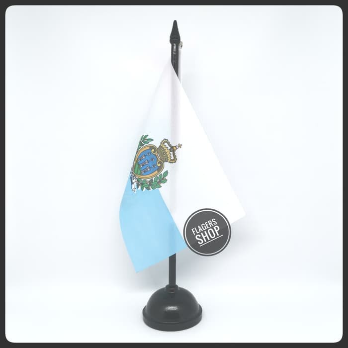 

Bendera Meja San Marino + Tiang Kayu