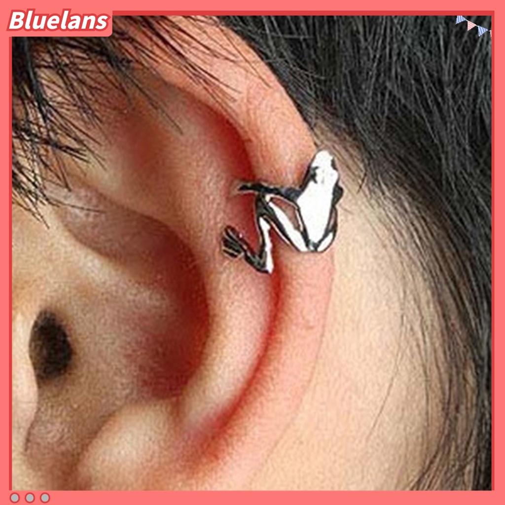 Anting Klip Bentuk Katak Bahan Alloy Untuk Wanita