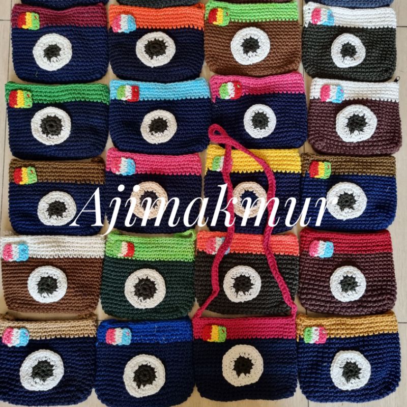 Tas wanita selempang/ Tas rajut hp selempang/ Tas gaul/ Tas anak/ Tas rajut/ Tas selempang/ Tas wani