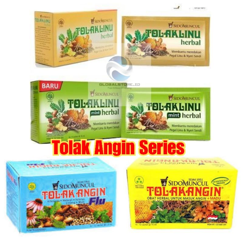 Tolak angin plus madu 12s/tolak linu mint 5s/tolak linu herbal 5s/tolak flu 12s