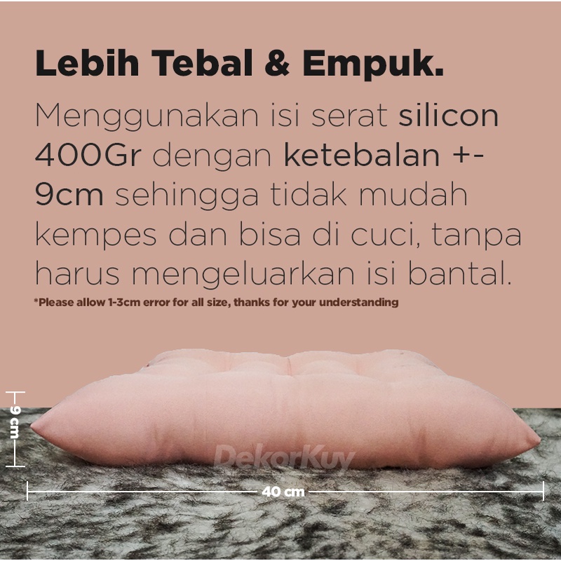 DK - Bantal Duduk / Bantal Alas Duduk Abu Muda - BD112