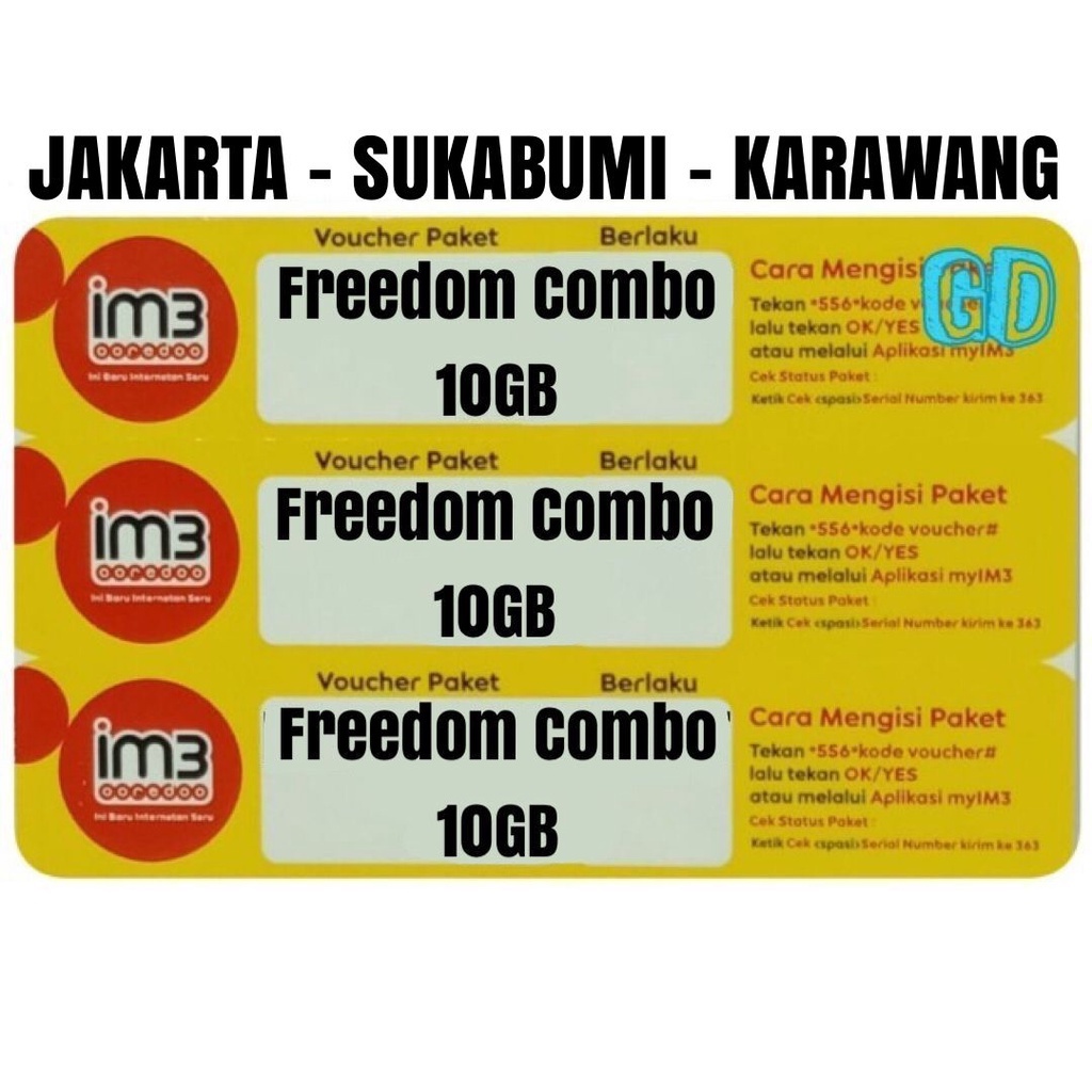 Voucher Indosat Freedom Combo 10GB