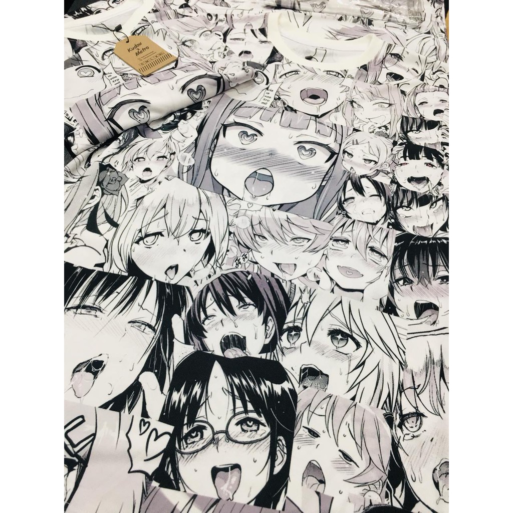 Kaos Ahegao Face Fullprint White