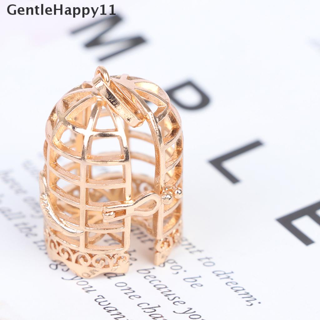 Gentlehappy Mainan Miniatur Kandang Burung Bahan metal Skala 1: 12 Untuk Dekorasi Rumah Boneka