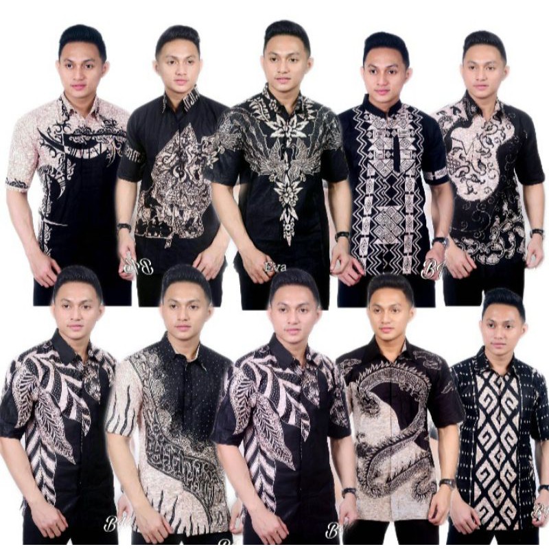 Baju Hem Batik Pria Lengan Pendek Motif Kraton Ukuran M L XL XXL Trendy Casual