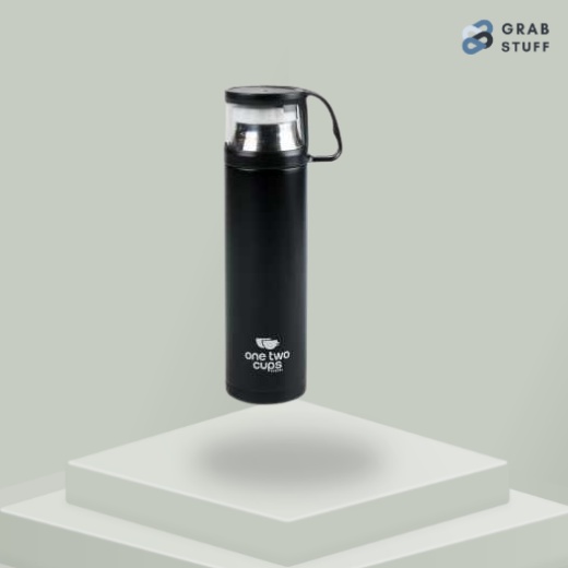 Botol Minum Thermos with Cup Head 500ml / Botol Minum Thermos Tumbler Botol Minum Gelas Tutup / Botol Minum Stainless Steel 500ml Botol Termos Panas Dingin / Botol Minum Thermos Awet Panas Dingin / Thermos Botol Minum  with Cup Head Botol Termos Murah
