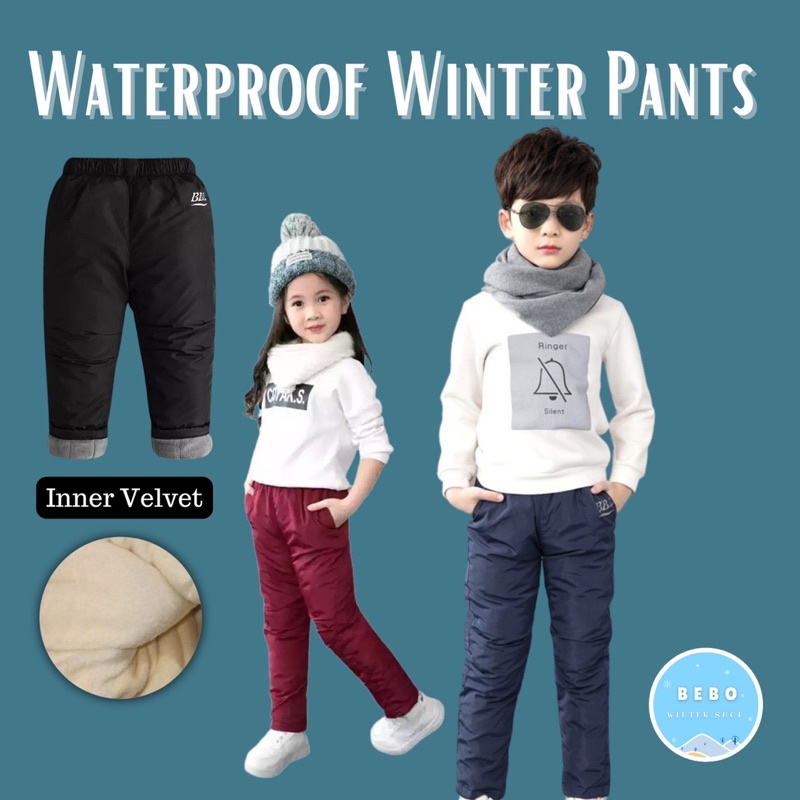 Waterproof Winter Pants for Kids Celana Ski Anti Air Anak