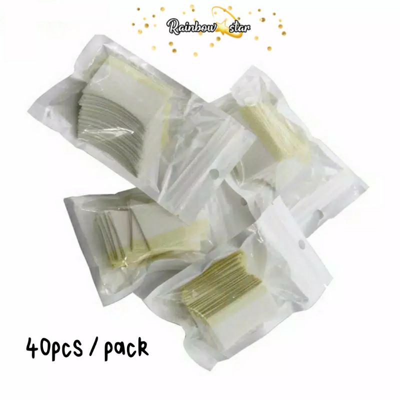 40pcs Cotton Pads Remover Eyelash Extension / Eyepatch Bawah Mata