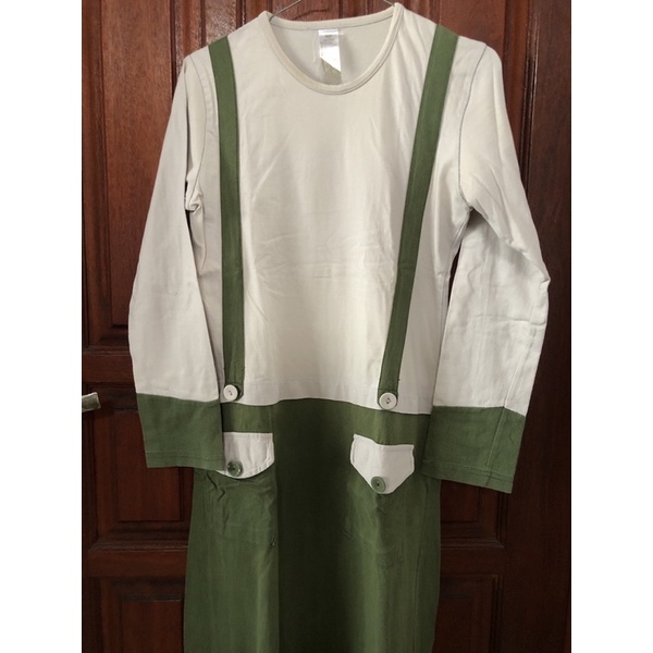 PRELOVED GAMIS KEKE WARNA ARMY CREAM