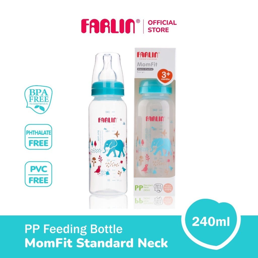 BOSU360 FARLIN BOTOL SUSU MOMFIT PP STANDARD NECK FEEDING BOTTLE