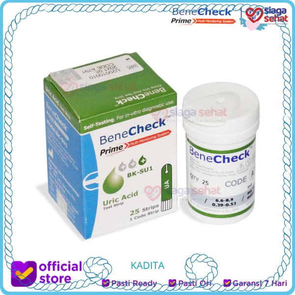 Jual Benecheck Prime Test Strip Asam Urat Strip Alat Cek Kesehatan