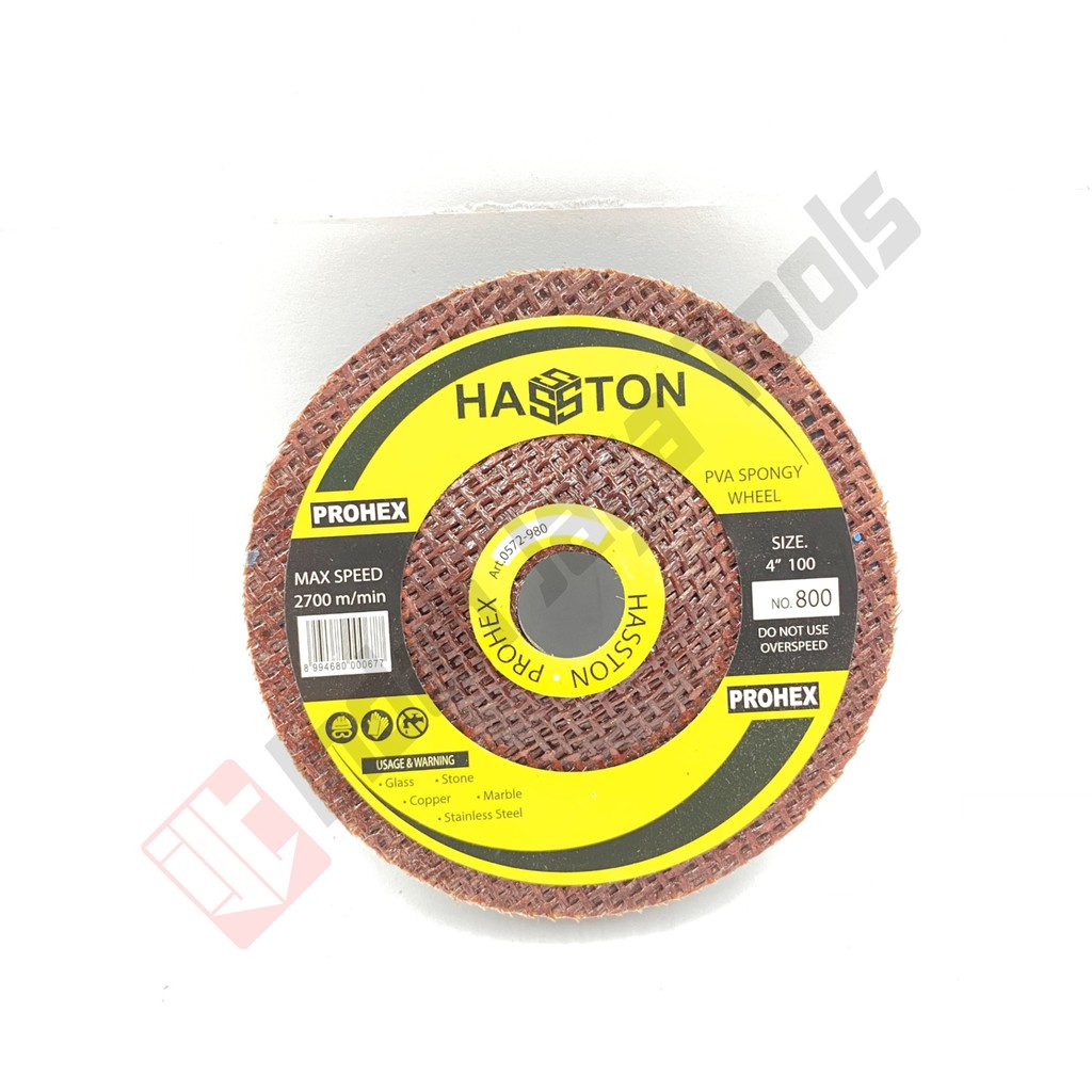 HASSTON PROHEX PVA SPONGE WHEEL - Batu Poles Spons Kaca Batu Gerinda