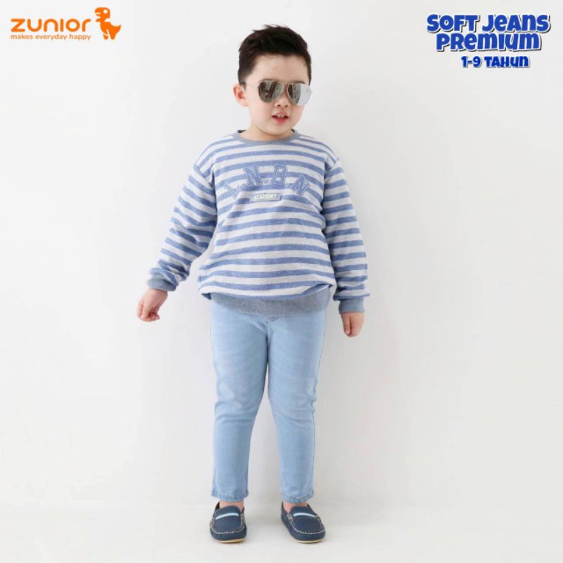 Celana Jeans Anak Zunior Premium 2 Varian Warna 1-9 Tahun