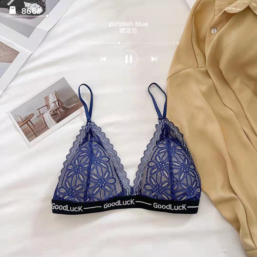 BV.ID BR576 BH Bralette Pakaian dalam Wanita BRA Sexy Tali Silang V- Neck Brukat