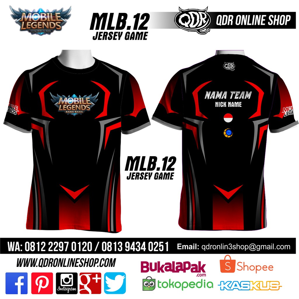 Jersey Gaming Team PointBlank Mobile Legend 2 Team RRQ