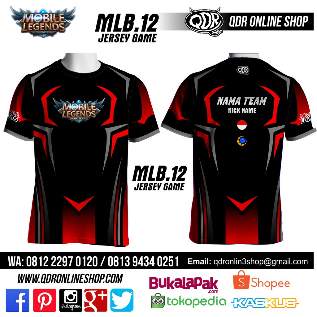 Contoh Desain  Baju  Gaming 1001desainer