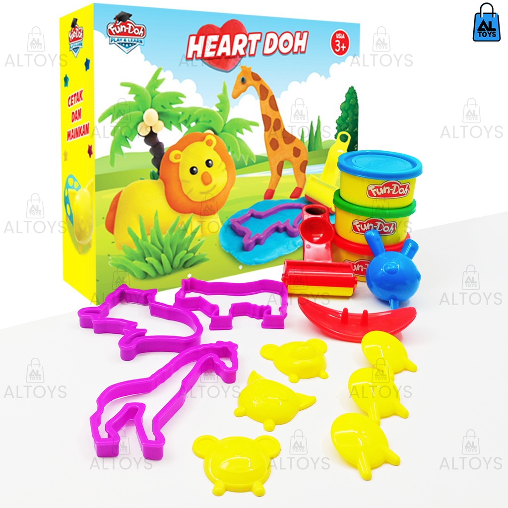 Fun Doh HEART DOH Mainan Lilin Plastisin Anak FunDoh / PlayDoh / Play Doh