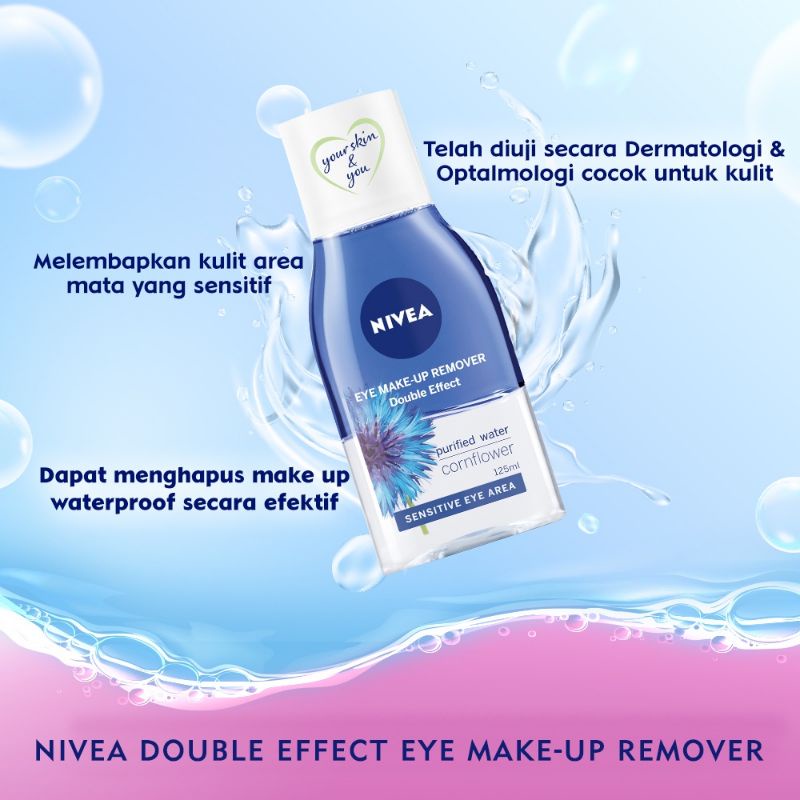 ☘️Yuri Kosmetik☘️ Nivea Micellai Water / Eye Make Up Remover 125ml