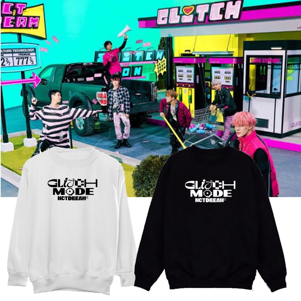 Sweater Basic NCT Dream Glitch Mode Depan Besar