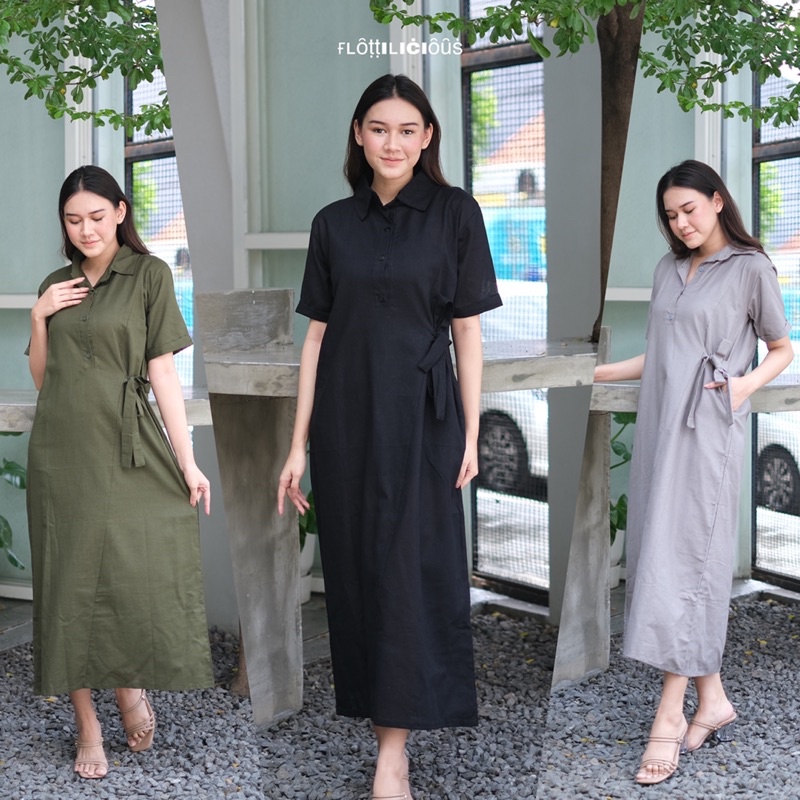 RANA DRESS - dress murah / gamis muslim / baju casual / linen cantik / hijab / nonhijab