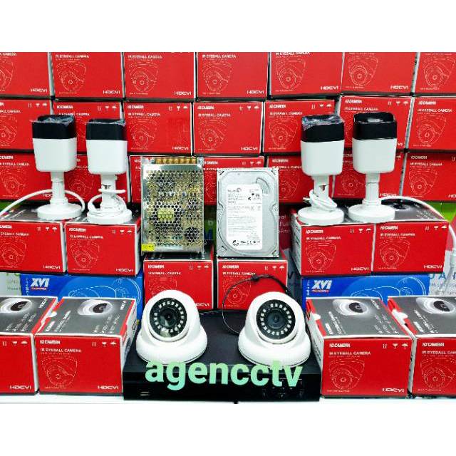 paket cctv 8 channel 6 kamera lensa 5mp full hd  ic sony 2 indoor 4 outdoor