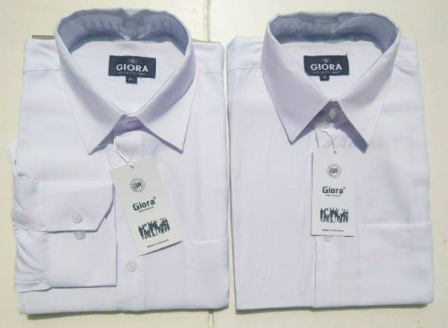 KEMEJA POLOS PUTIH PRIA LENGAN PENDEK SIZE S-XXL BAJU KERJA OFFICE KANTOR LAPANGAN DLIMFIT9