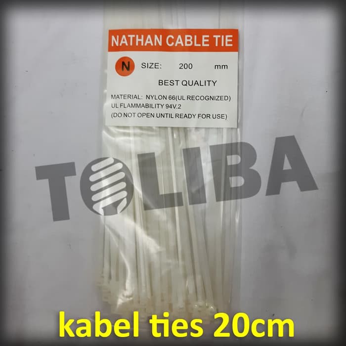 kabel tis / cable tie / kabel ties putih 20 cm 200mm / alat pengikat