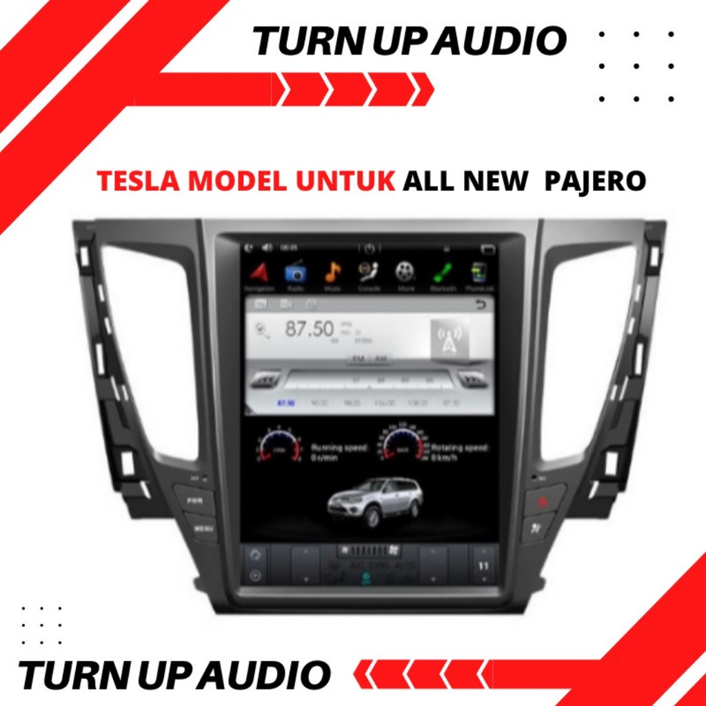 HEAD UNIT MTECH TV DOUBLEDIN MODEL TESLA untuk ALL NEW PAJERO FORTUNER