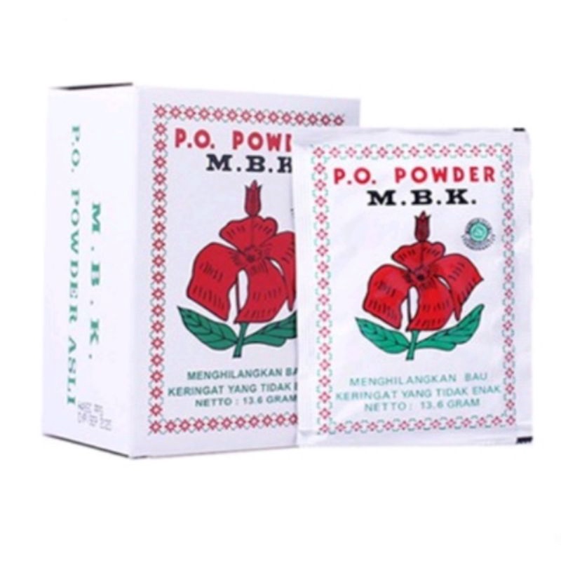 Mbk powder silver dan putih asli 1 bok isi 12 / bedak m.b.k powder.