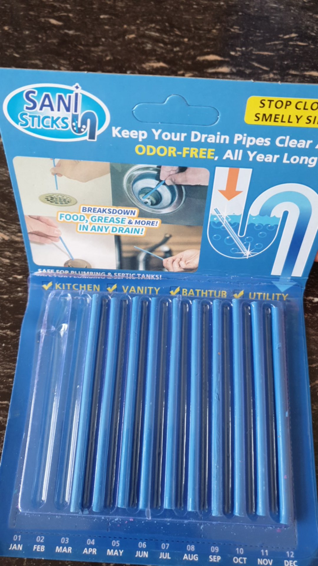 (mmb) Sani Stick Pembersih Saluran Pipa Air Anti Sumbat Dan Bau Wastafelpembersih