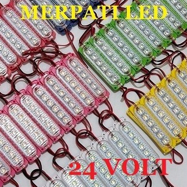 LED MODUL LAMPU 6 MATA SMD 2835 10425 24 VOLT ULTRASONIC WATERPROOF VARIASI NEON BOX 24VOLT 24V V
