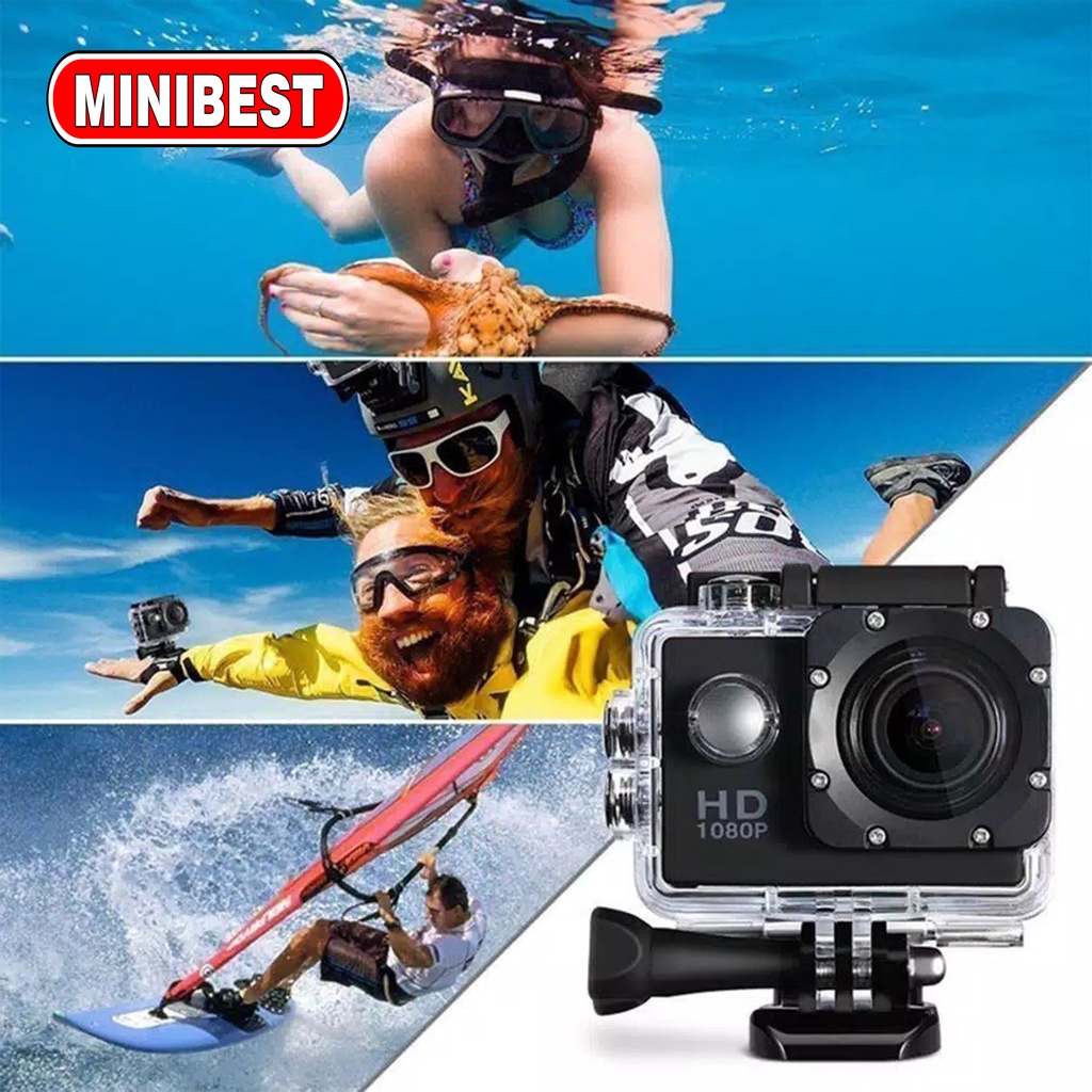 [MB] SPORT ACTION CAMERA 4K DAN 1080HD KAMERA JERNIH AKSESORIS LENGKAP