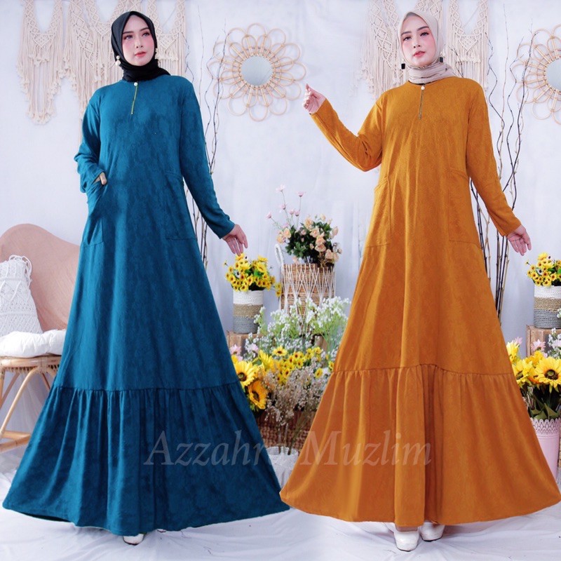 SALIRA Maxy - Gamis Jumbo Jaguard Brukat LD 110/3L / Embos Busui Saku MEWAH !!  / R.11 - 137-4920