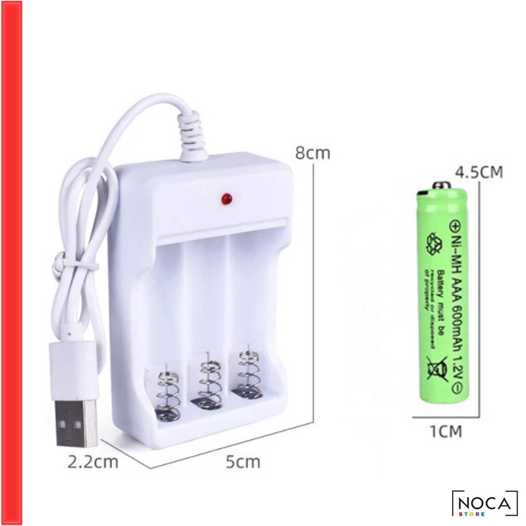 Jual Alat Cas Baterai AA AAA Isi Ulang Batre A2 A3 - USB Charger ...