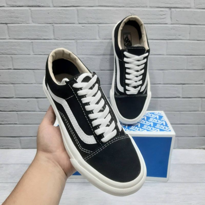 sepatu vans original old skool og black white sepatu casual sepatu laki laki