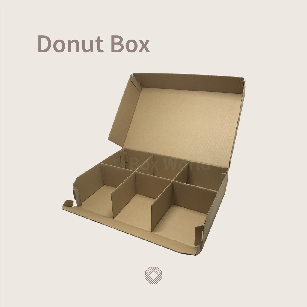 

Box Donat 1/2 Lusin 30x20x7 - Kotak Kardus Dus Packaging Donat