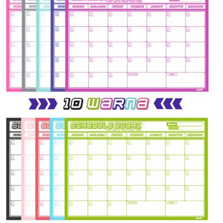

Ready Schedule Board 10 Warna ✡✡ ©