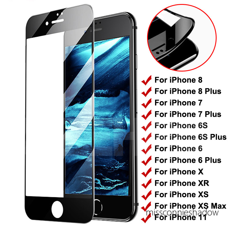 Pelindung Layar Tempered Glass 9d Untuk Iphone 11 12 Pro Max 6 6s 7 8 Plus X Xr Xs Max 13 Pro Max