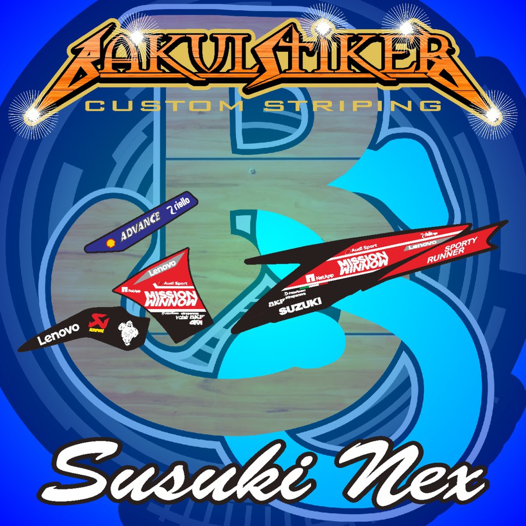 jual striping suzuki nex lama/karbu team ducati