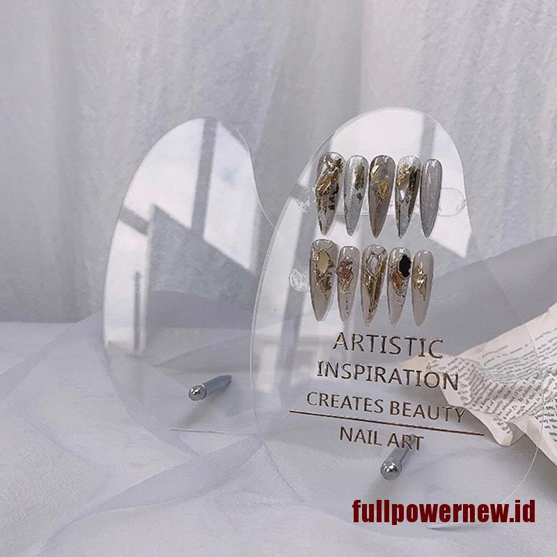 Stand Display Kuku Palsu Bahan Akrilik Bentuk Irregular Untuk Manicure